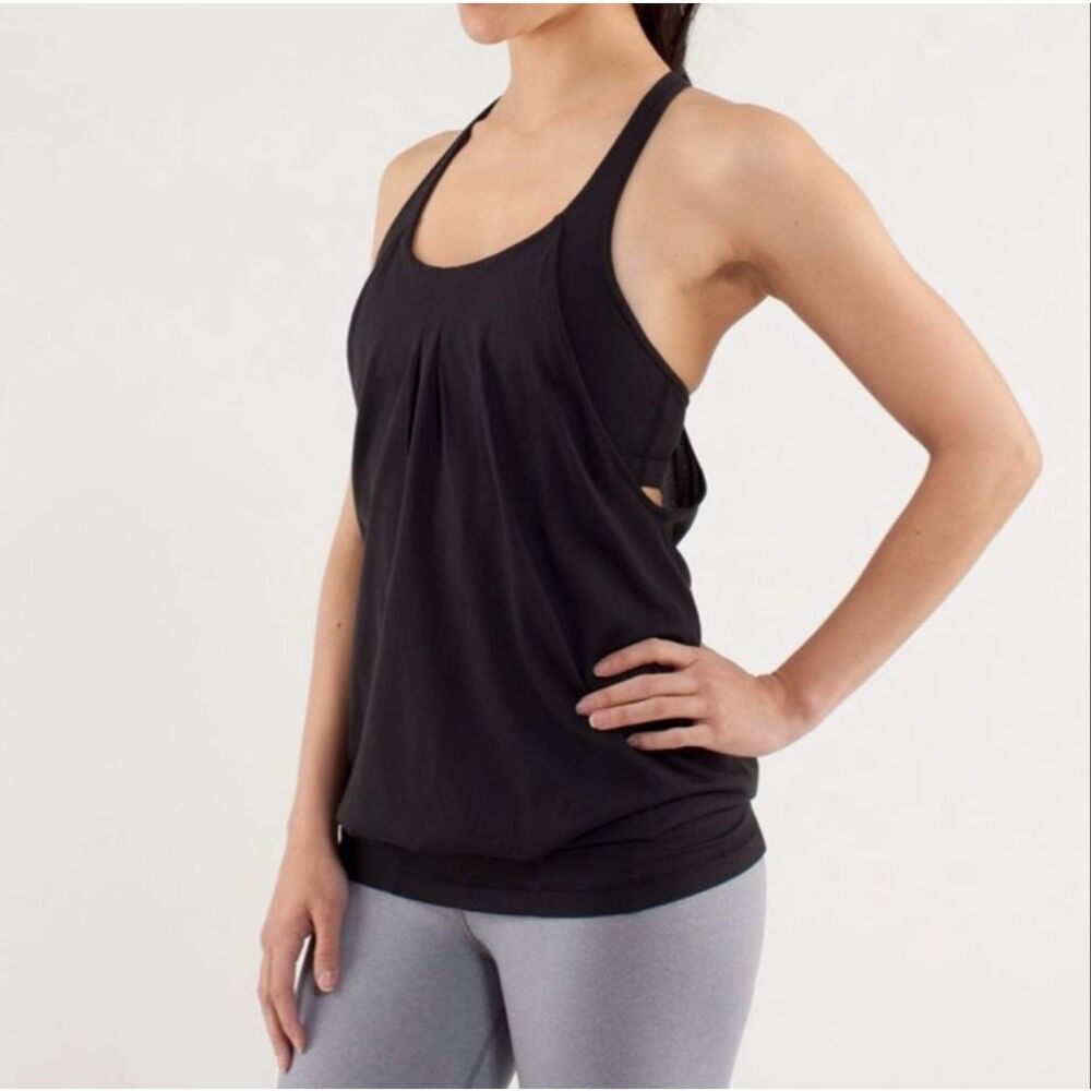Lululemon Practice Freely Black Tank Size 2